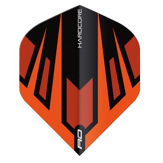 Hardcore Radical Black Fan Standard Dart Flights - Red
