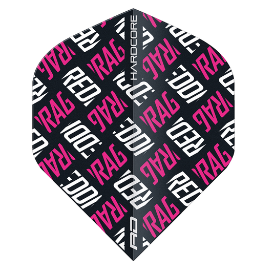 Hardcore XT  Red Dragon Logo Standard Dart Flights - Pink