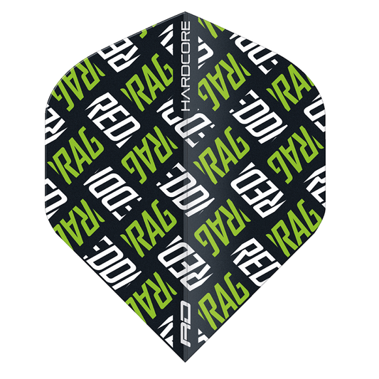 Hardcore XT  Red Dragon Logo Standard Dart Flights - Green