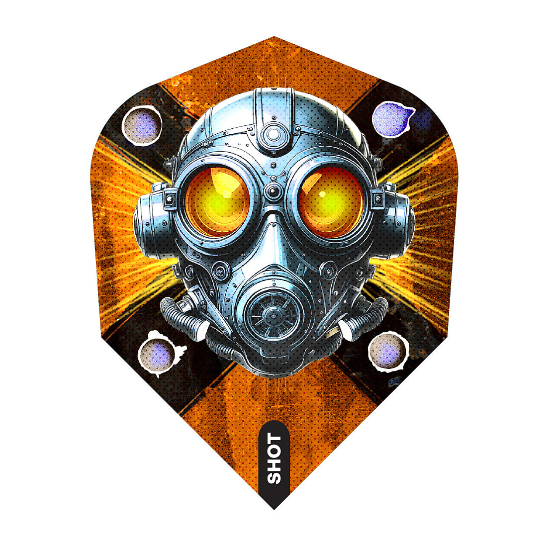 Shot Badlands Rustin No6 Shape Dart Flights – durable flights for stable, accurate dart flight paths 