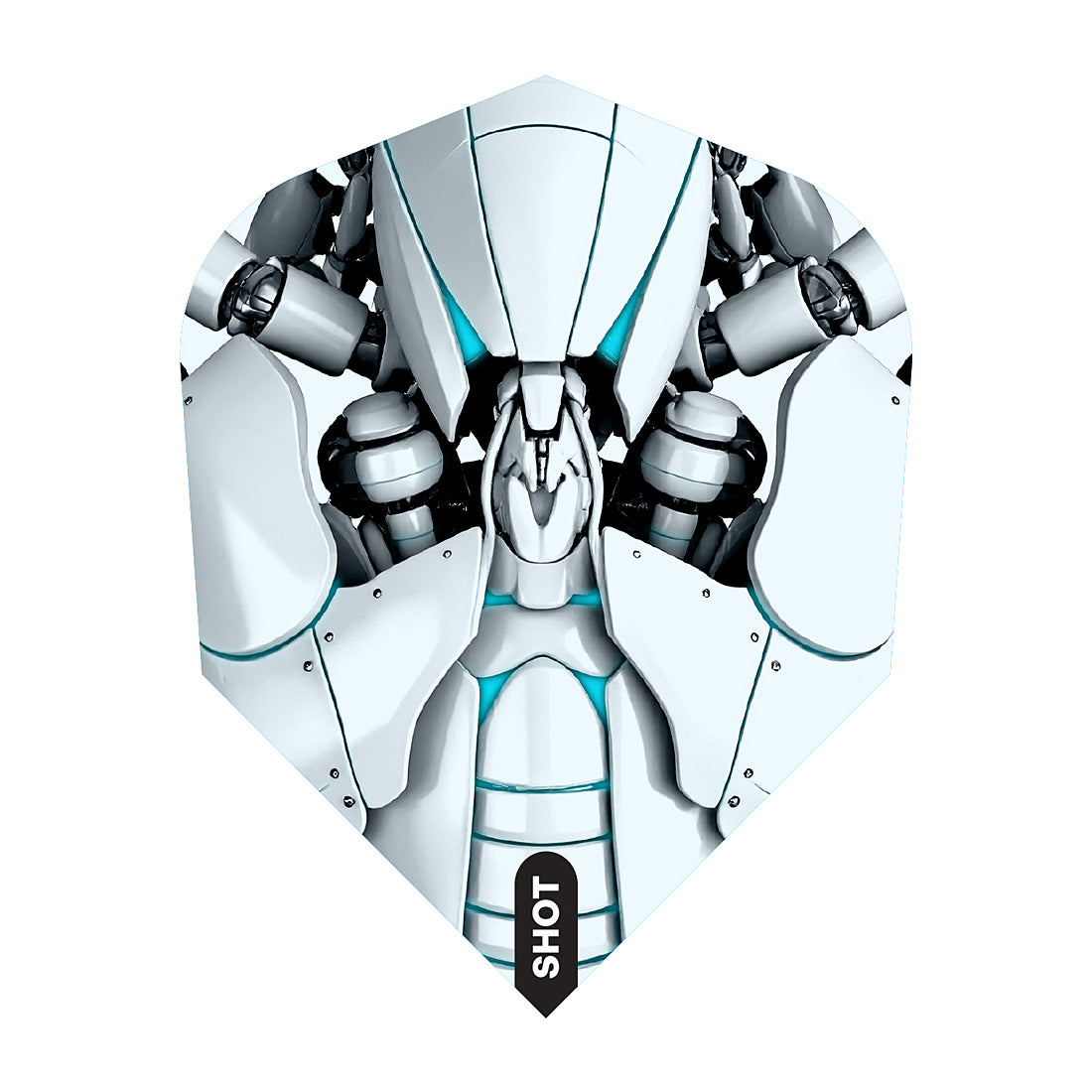 Shot AI Scorpula No6 Shape Flights – durable flights with biomechanical AI-themed graphics