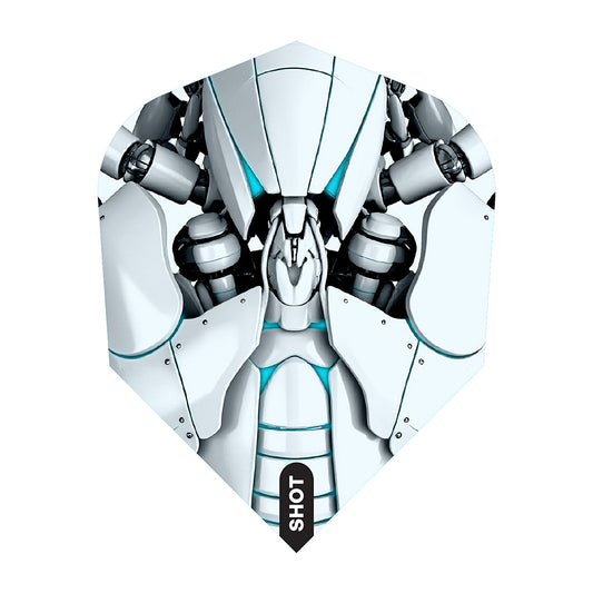 Shot AI Scorpula No6 Shape Flights – durable flights with biomechanical AI-themed graphics
