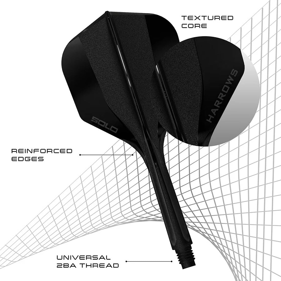 Harrows Solo No6 Integrated Flights & Shafts