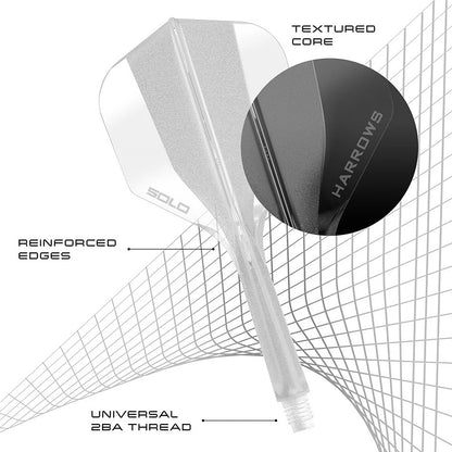 Harrows Solo No6 Integrated Flights & Shafts