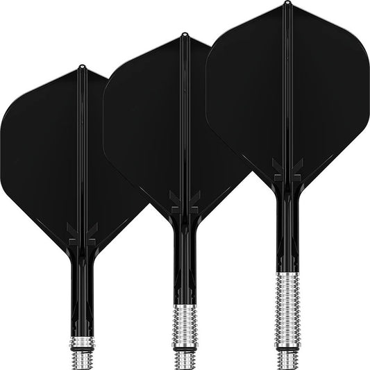 Target K-Shift black No2 spinning integrated flights and shafts for controlled dart flight | Deadeye Darts