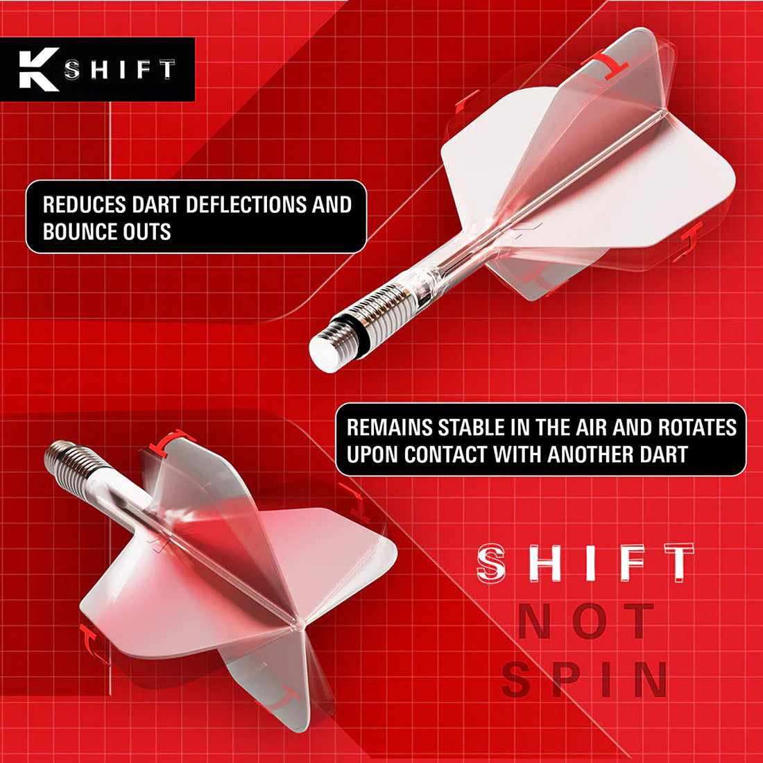 Target K-Shift Black No6 Spinning Integrated Flights & Shafts