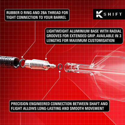 Target K-Shift Clear No2 Spinning Integrated Flights & Shafts
