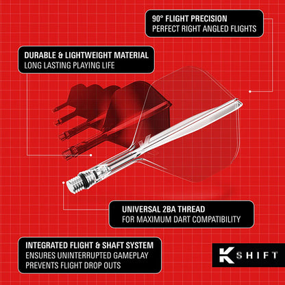 Target K-Shift Clear No2 Spinning Integrated Flights & Shafts
