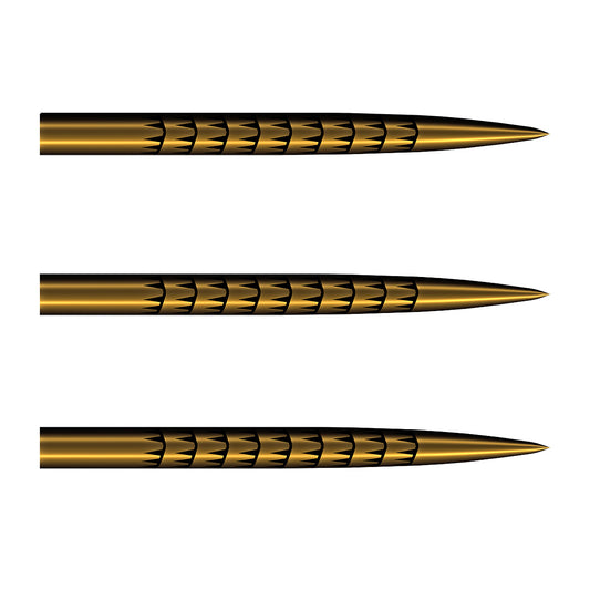 Shot Badlands Tracks Gold Steel Tip Points – premium dart points with precision grip and gold finish
