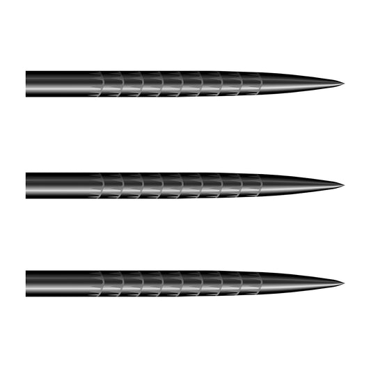 Shot Badlands Tracks Black Steel Tip Points – secure-grip replacement points for professional steel tip darts