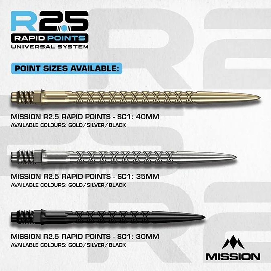 Mission R2.5 Rapid Dart Points - SC1