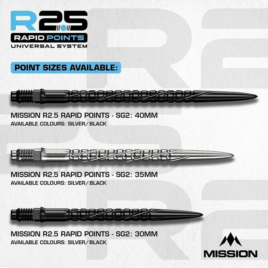 Mission R2.5 Rapid Dart Points - SG2