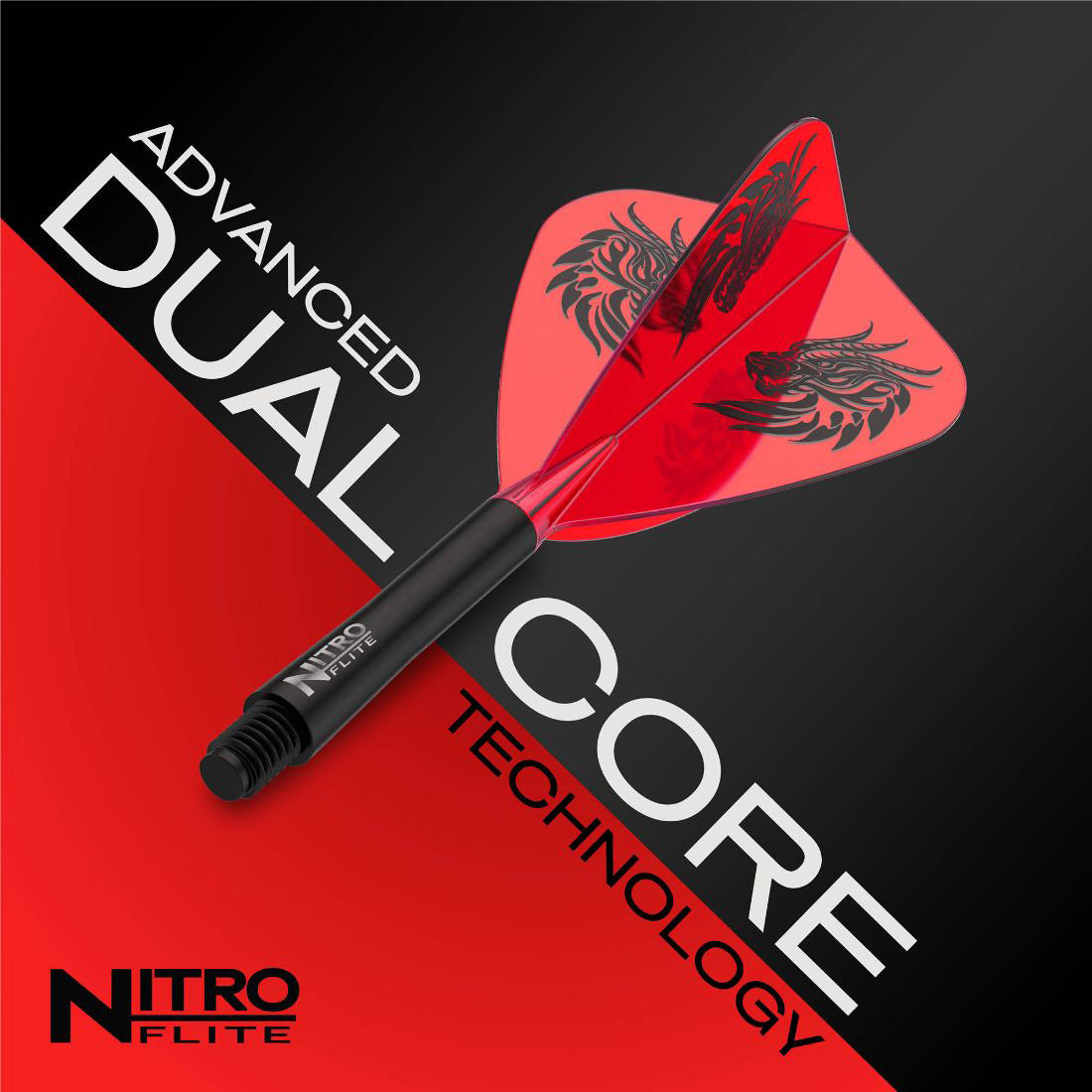 Red Dragon Nitro Flite Jonny Clayton Kite Shape Integrated Flights & Shafts