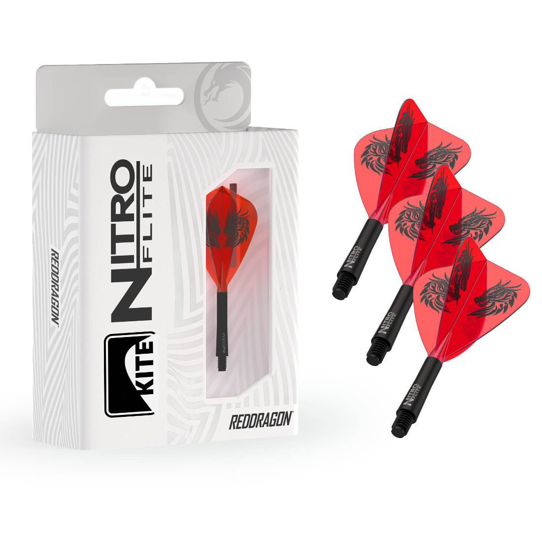 Red Dragon Nitro Flite Jonny Clayton Kite Shape Integrated Flights & Shafts