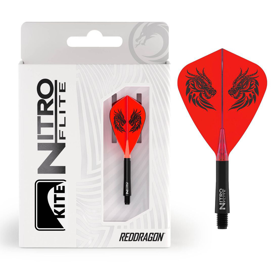 Red Dragon Nitro Flite Jonny Clayton Kite Shape Integrated Flights & Shafts