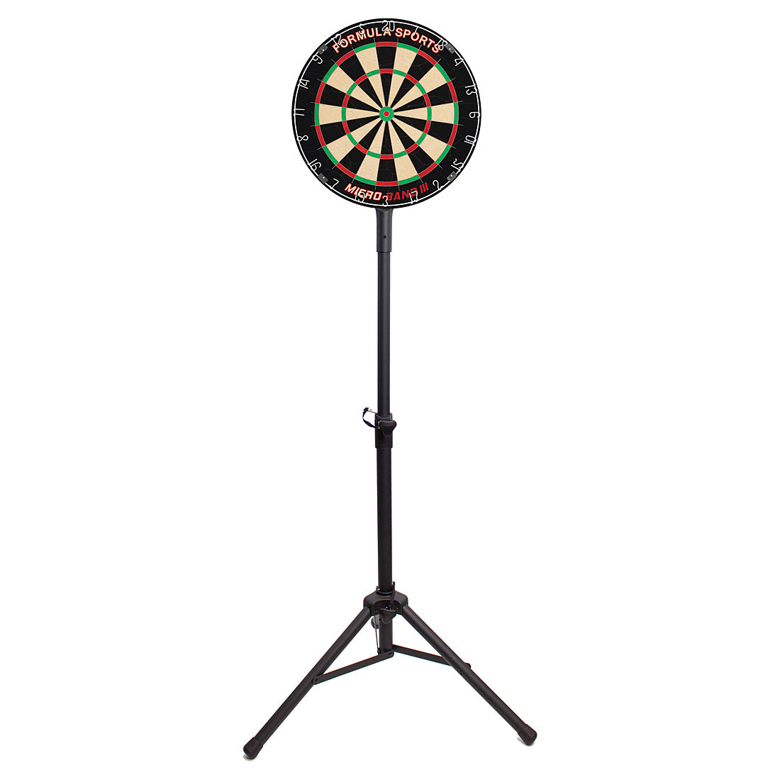Formula Sports portable tripod dartboard stand Gen II designed for stable and adjustable dartboard setups | Deadeye Darts