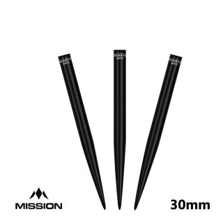 Mission Glide Dart Points - Replacement Smooth Points - Black - 30mm