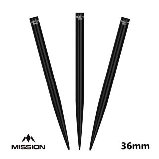 Mission Glide Dart Points - Replacement Smooth Points - Black - 36mm