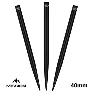 Mission Glide Dart Points - Replacement Smooth Points - Black - 40mm