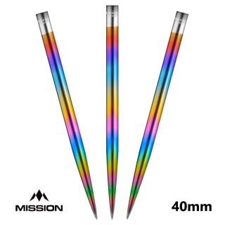 Mission Glide Dart Points - Replacement Smooth Points - Rainbow - 40mm