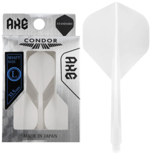 Condor Dart Flights - AXE - Standard - LONG 33.5mm - White