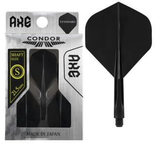 Condor Dart Flights - AXE - Standard - SHORT 21.5mm - Black