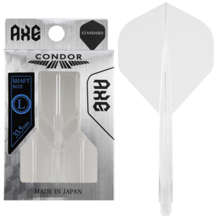 Condor Dart Flights - AXE - Standard - LONG 33.5mm - Clear