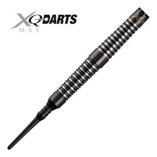 XQMax Halcyon M2 19g Soft Tip Darts - Barrel Weight 17.5g - Black Titanium -  D1164