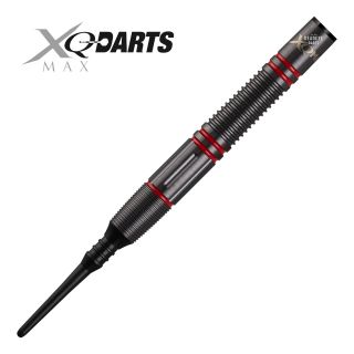 XQMax Velocity M2 19g Soft Tip  Darts - Barrel Weight 17.5g - Black with Red - D1167
