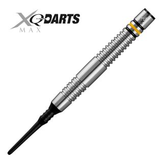 XQMax Reactor M2 19g Soft Tip Darts - Barrel Weight 17.5g - Black with Yellow - D1174
