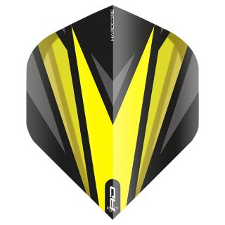Hardcore Radical Black & Yellow Dart Flights - F0962