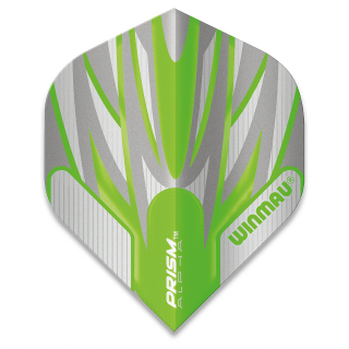 Winmau Prism Alpha Standard Dart Flights - Green and Grey - F1570