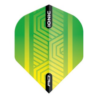 Hardcore Ionic Green and Yellow Standard Dart Flights – F1695