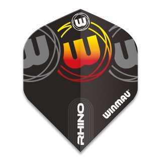 Winmau Rhino Black, Grey & Orange Standard Dart Flights