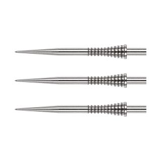 Red Dragon Specialist Dart Points - Silver Effect Raptor GT Gripped Points - 33mm - M0282