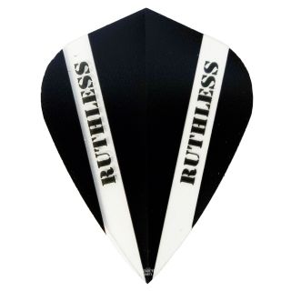 Ruthless Dart Flights - Kite - Black/Clear - F1395