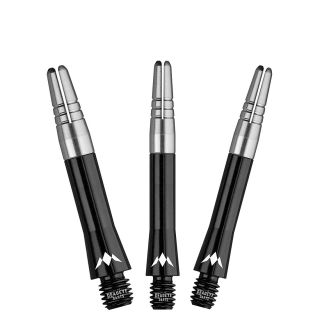 Mission Alimix Spin Dart Shafts - Aluminium Spinning with Replaceable Top - Short - 37mm - Black - S0339