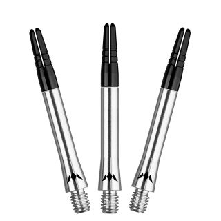 Mission Alimix Spin Dart Shafts - Aluminium Spinning with Replaceable Top - In-Betwen - 42mm - Silver - S0341