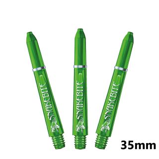 Red Dragon Snakebite Polycarbonate Dart Shafts - Green - Short - 35mm - S8089