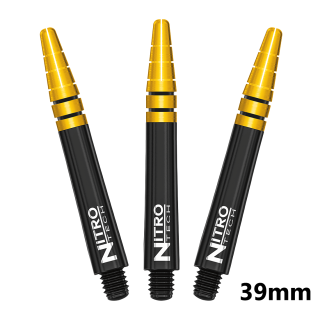 Red Dragon Nitro Ionic Dart Shafts - Black/Gold Top - In-Between - 39mm