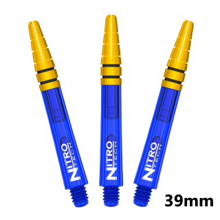 Red Dragon Nitro Ionic Dart Shafts - Blue/Gold Top - In-Between - 39mm