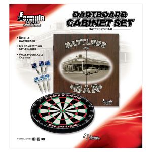 Formula Battlers Bar Dartboard Cabinet Set